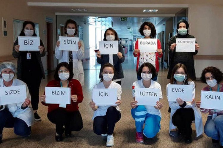 Hastane personelinden 'Evde kalın' &ccedil;ağrısı