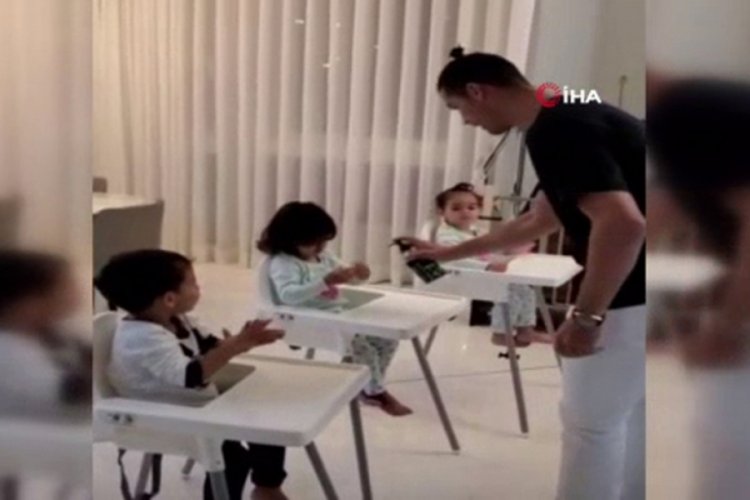 Cristiano Ronaldo'dan 'Evde kal' &ccedil;ağrısı