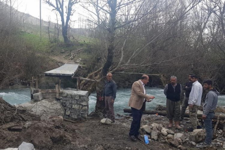 Ter&ouml;ristlerin k&ouml;pr&uuml; inşaatına tuzakladığı mayın bulundu
