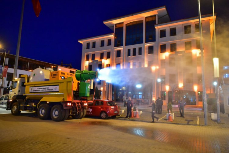 Ankara'da 'Covid-19 Savar' ile dezenfeksiyon