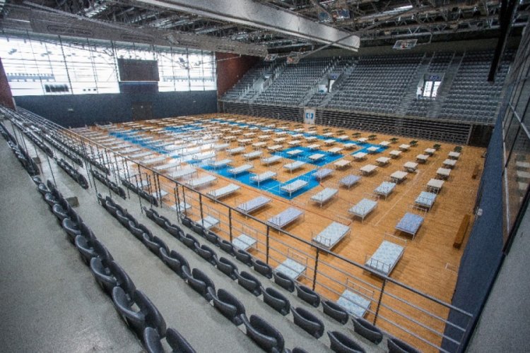 Hırvatistan, basketbol sahasını ge&ccedil;ici hastaneye ge&ccedil;irdi