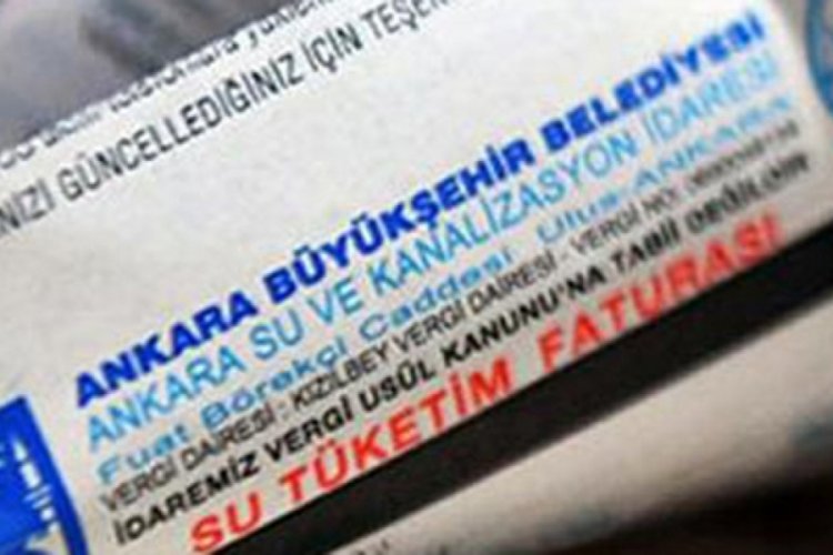 Ankara'da su faturalarında d&uuml;zenleme!