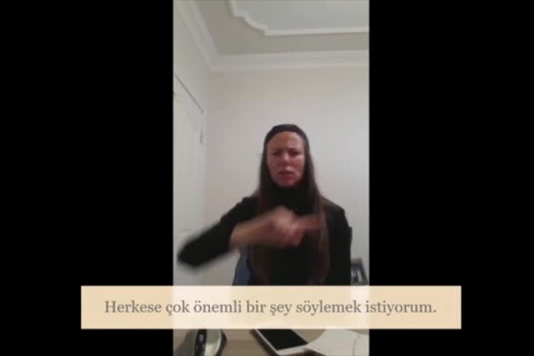 Bursalı gazeteciden işitme engelliler i&ccedil;in 'Evde Kal' videosu