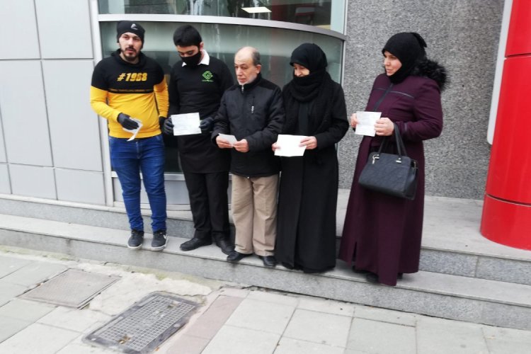Bursa'da Suriyelilerden kampanyaya destek