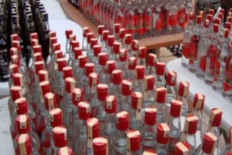 24 şişe kaçak alkol ele geçirildi