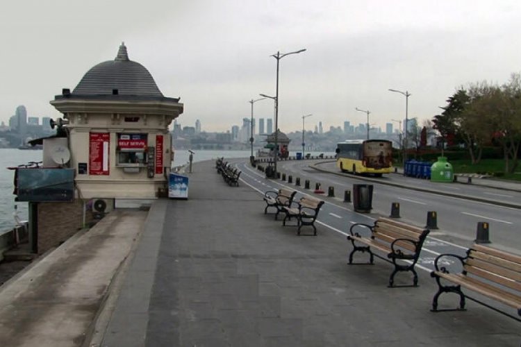 Corona vir&uuml;s nedeniyle İstanbul'un sahilleri boş kaldı
