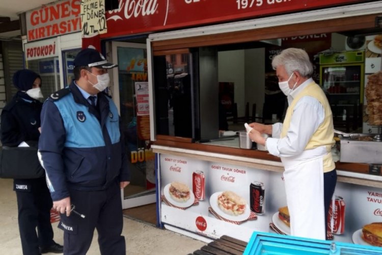 Pastane ve lokantalara maske ve eldiven denetimi