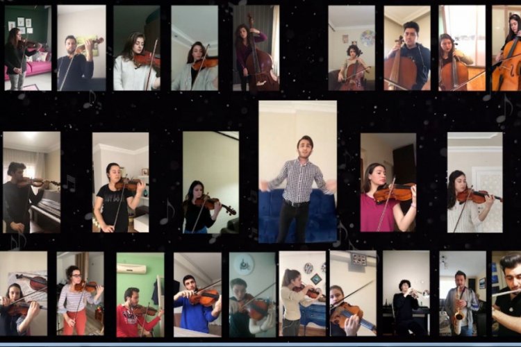 Bursa'da video konferansla konser verdiler