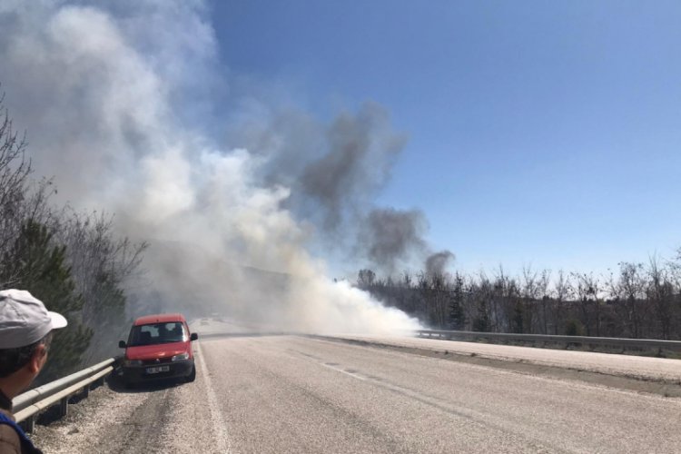 &Ccedil;ankırı'da kuru otlar yangına neden oldu