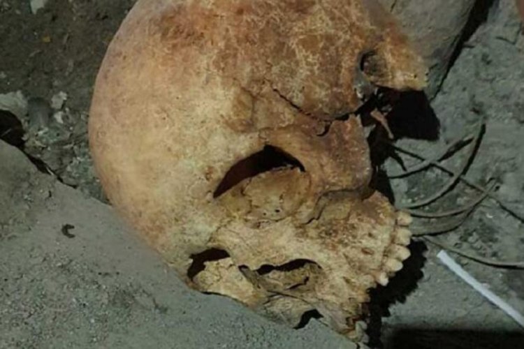 &Ccedil;atı katında kafatası bulundu