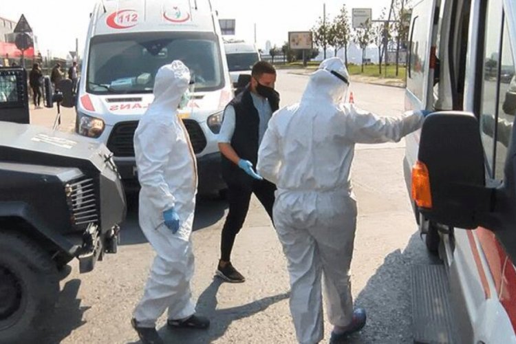 Denetimde ateşi y&uuml;ksek &ccedil;ıkan kişi hastaneye g&ouml;t&uuml;r&uuml;ld&uuml;