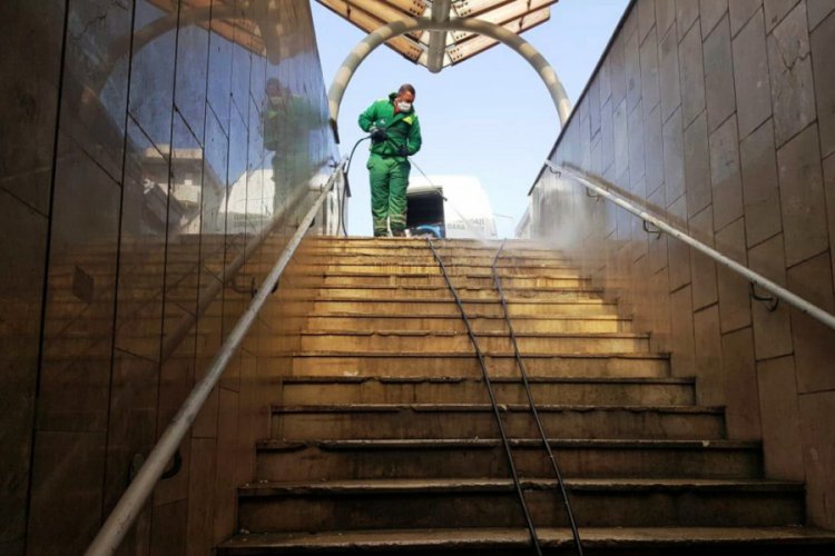 Bursa'da dezenfekte &ccedil;alışmaları s&uuml;r&uuml;yor