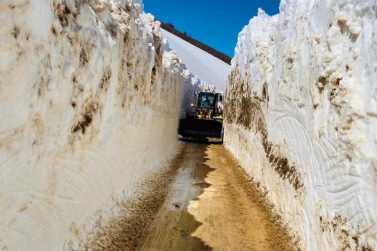 Ordu'da 2 bin rakımlı yaylada kar m&uuml;cadelesi