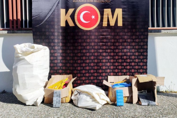 Kargo merkezinde ka&ccedil;ak sigara ve t&uuml;t&uuml;n ele ge&ccedil;irildi