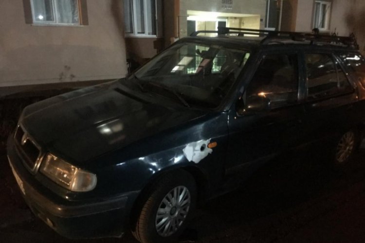 Otomobile maganda kurşunu isabet etti