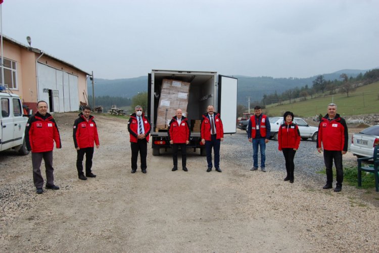 T&uuml;rk Kızılay Bursa Şubesi dağ il&ccedil;elerine gıda desteği ulaştırıyor