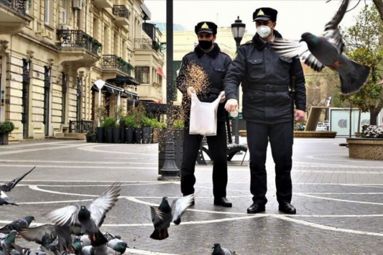 Bak&uuml;'n&uuml;n meydanları g&uuml;vercinlere kaldı