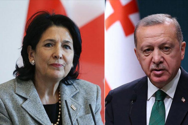 Cumhurbaşkanı Erdoğan, G&uuml;rcistan Cumhurbaşkanı ile telefonda g&ouml;r&uuml;şt&uuml;