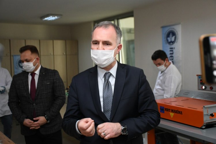 Bursa İneg&ouml;l Belediyesi maske &uuml;retiminde fabrikasyona ge&ccedil;ti