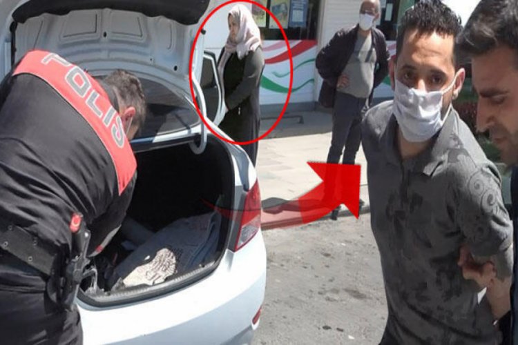 Kız arkadaşının otomobilinin bagajında yakalandı!