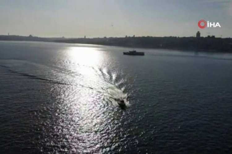 Deniz polisinden drone ile korona vir&uuml;s denetimi