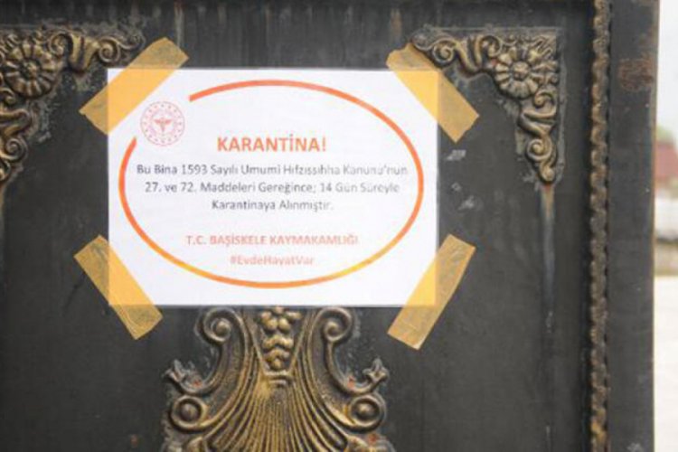 17 daireli site karantinaya alındı