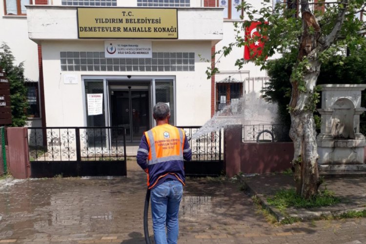 Bursa Yıldırım'daki ASM'ler s&uuml;rekli dezenfekte ediliyor