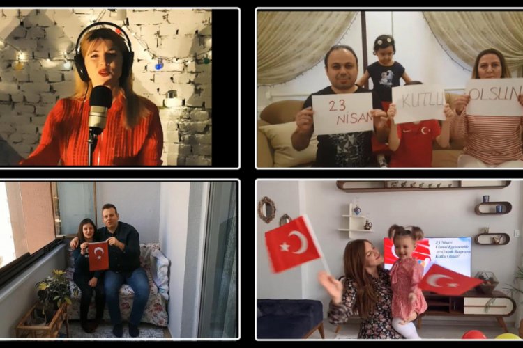 Bursa'da &ouml;ğretmenlerden 100'&uuml;nc&uuml; yılında 23 Nisan'a &ouml;zel klip