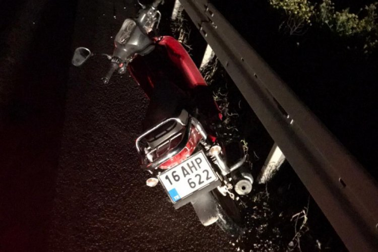 Bursa Karacabey'de &ccedil;alıntı motorla kaza yaptı
