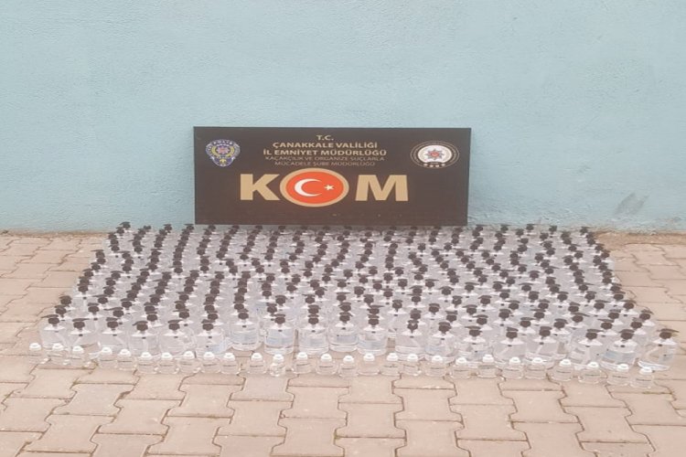 339 adet ka&ccedil;ak dezenfektan ele ge&ccedil;irildi