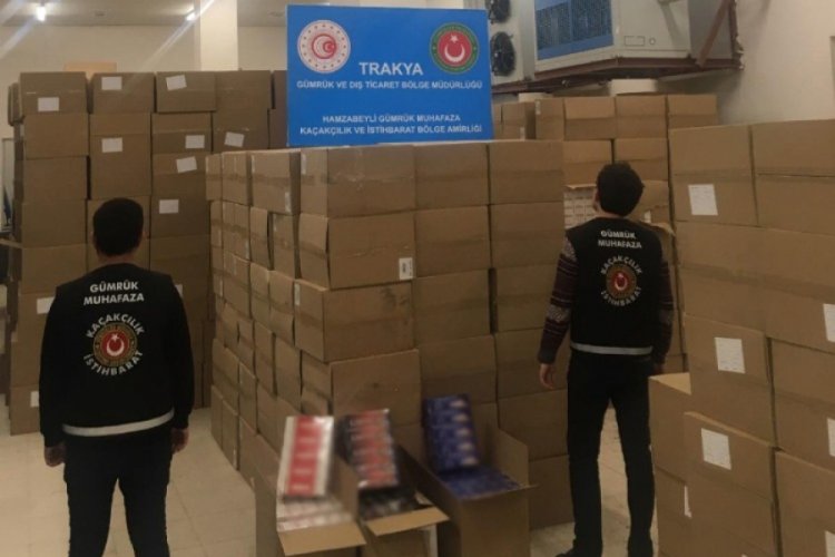 Kapıkule'de 3 milyon 270 bin adet makaron ele ge&ccedil;irildi