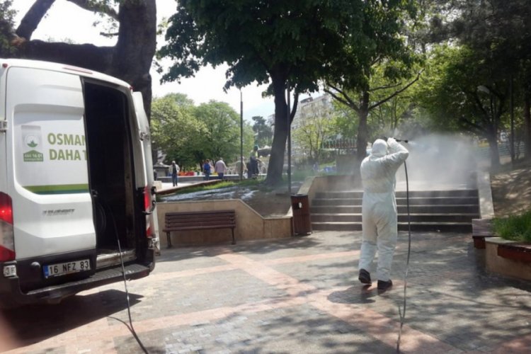 Bursa'da dezenfekte &ccedil;alışmaları tam gaz