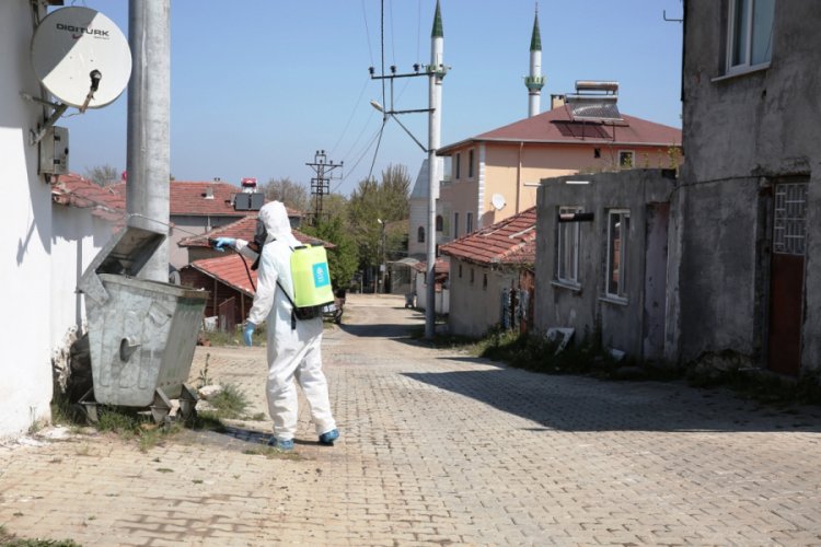 Bursa'da karantinadaki Maksempınar dezenfekte edildi