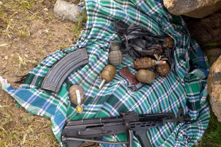 PKK'nın eylemde kullanacağı bombalar ve silahlar ele ge&ccedil;irildi