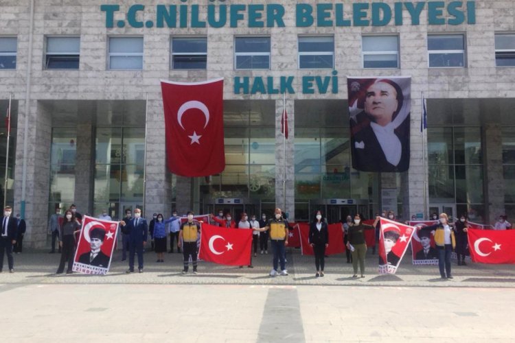Bursa Nil&uuml;fer Belediyesi'nde erken 1 Mayıs kutlaması