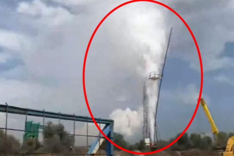 Jeotermal kuyu kazısında patlama