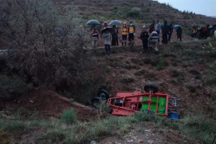&Ccedil;apa motoru şarampole yuvarlandı