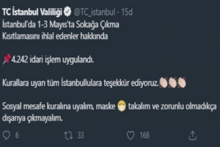 İstanbul'da 4 bin 242 kişiye idari işlem uygulandı