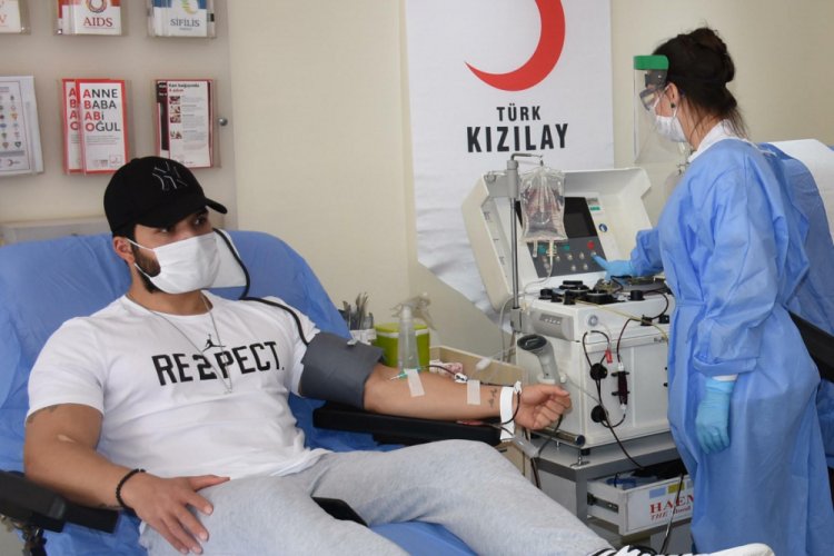 Şampiyon milli sporcu, ikinci kez plazma bağışında bulundu