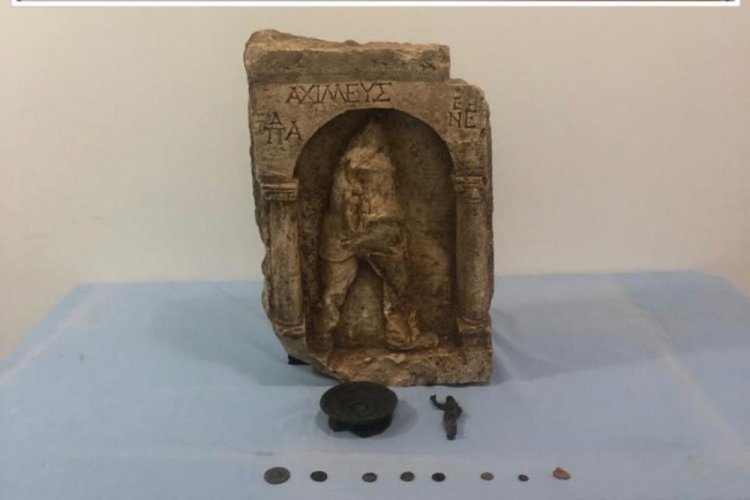 Manavgat'ta 1400 yıllık 11 tarihi eser ele ge&ccedil;irildi