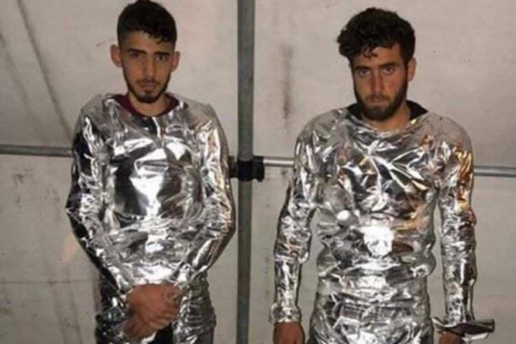 Ter&ouml;ristler b&ouml;yle yakalandı! V&uuml;cutlarına al&uuml;minyum folyo sarmışlar