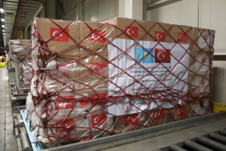 T&uuml;rkiye'den Kazakistan'a tıbbi yardım malzemeleri g&ouml;nderildi