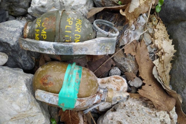 PKK'ya ait patlayıcı ve el bombaları ele ge&ccedil;irildi