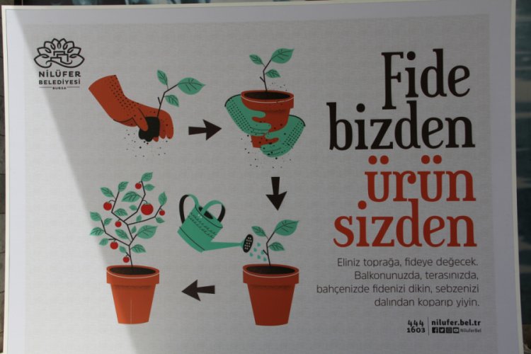 Bursalılardan 'Fide bizden &uuml;r&uuml;n sizden' projesine yoğun ilgi! (&Ouml;ZEL HABER)