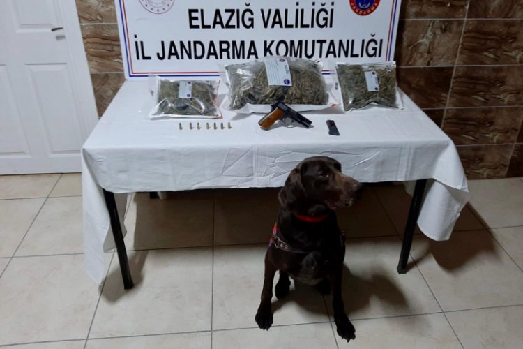 Otomobilde 5 kilo esrar ve tabanca ele ge&ccedil;ti