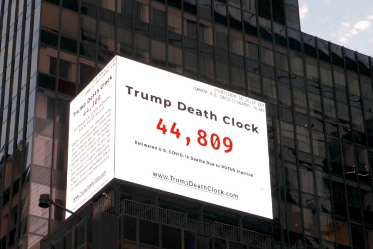 'Trump'ın &ouml;l&uuml;m saati' Times Meydanı'nda
