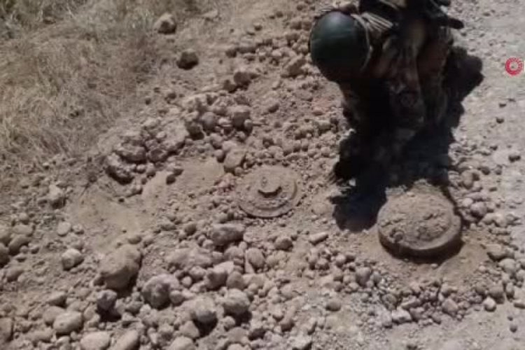 Barış Pınarı Harekat B&ouml;lgesinde mayın arama ve tarama faaliyeti