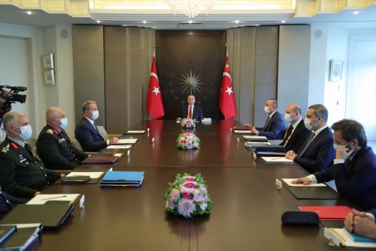 Cumhurbaşkanı Erdoğan başkanlığında G&uuml;venlik Toplantısı sona erdi
