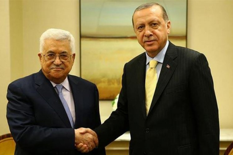 Cumhurbaşkanı Erdoğan, Mahmud Abbas ile g&ouml;r&uuml;şt&uuml;
