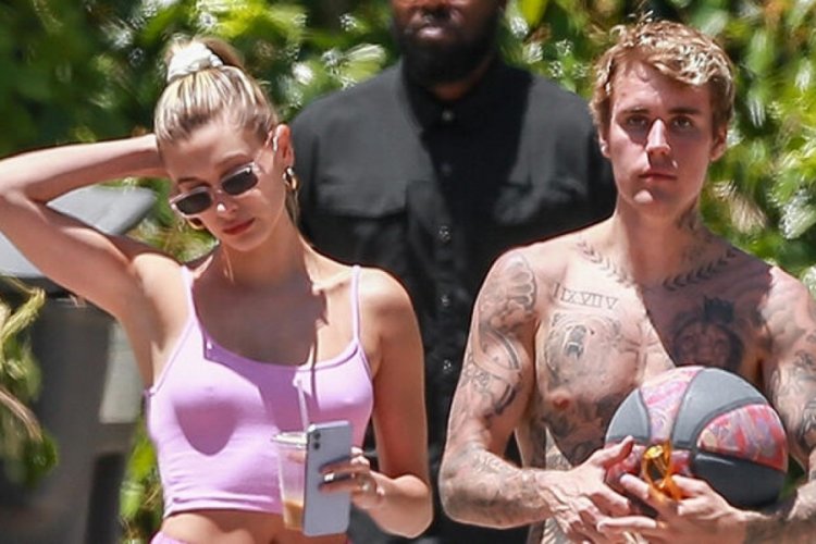 Justin - Hailey &ccedil;ifti basketbol oynadı